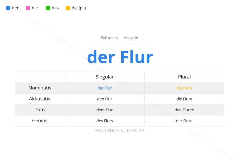 Welcher Artikel ist Flur auf Deutsch?